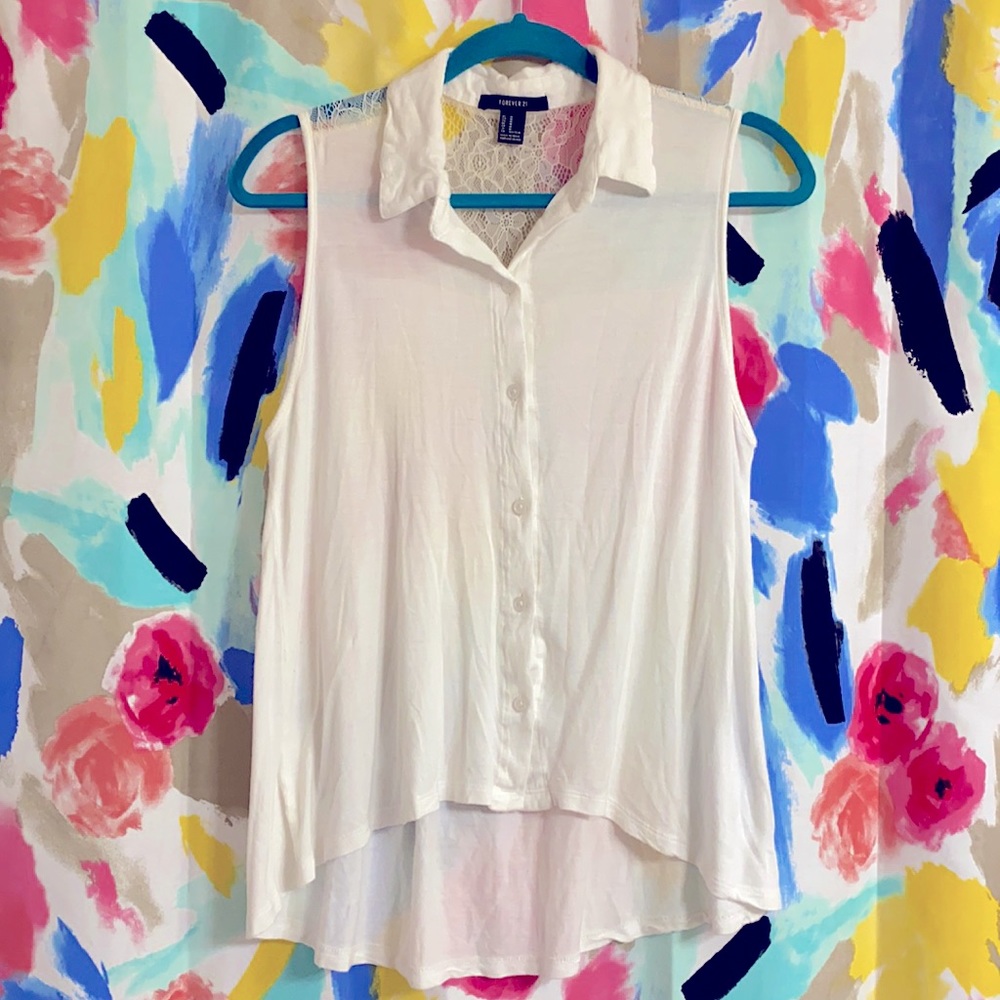 White tank top blouse